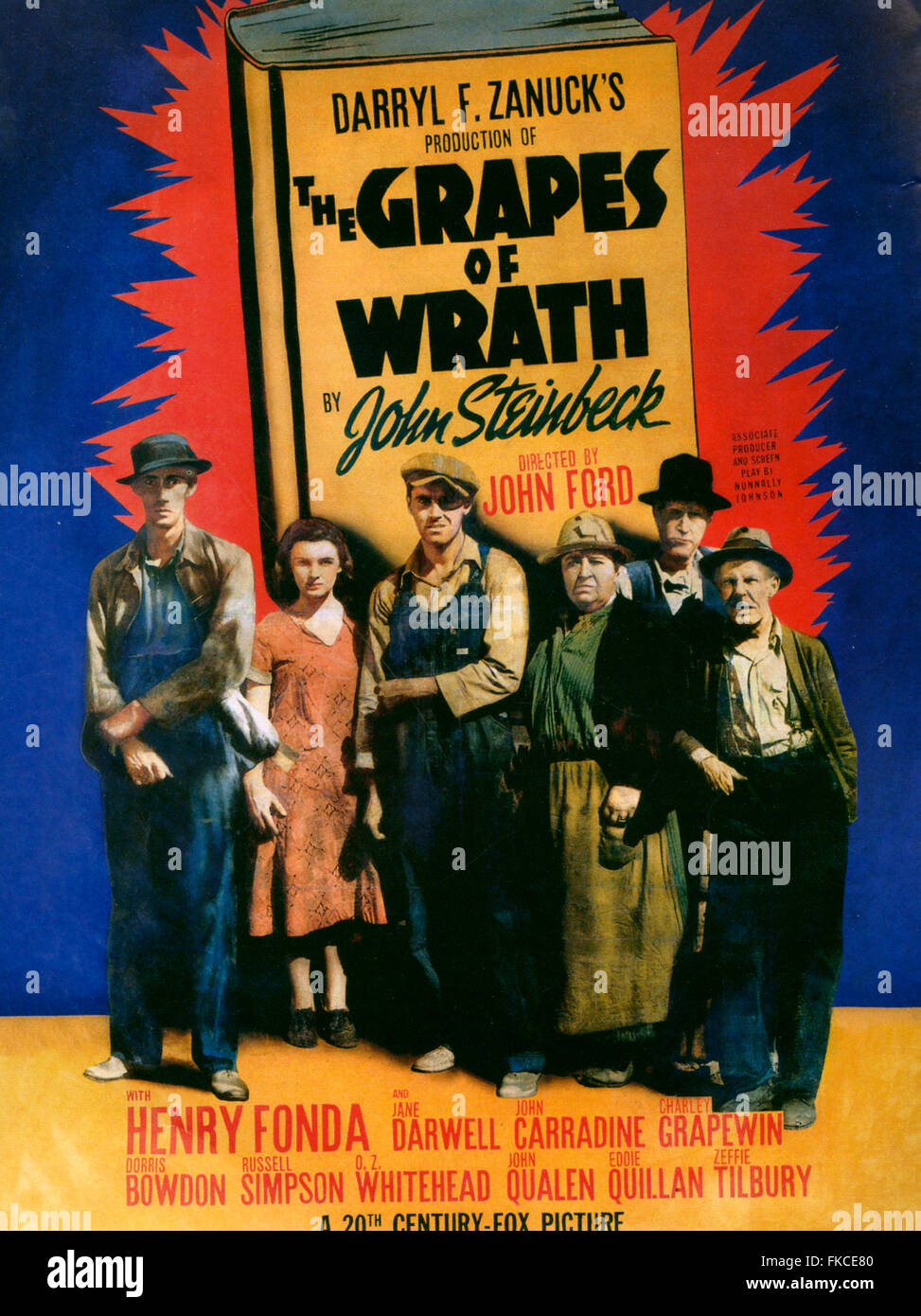 1940 EE.UU. Las uvas de la ira póster de película Fotografía de stock -  Alamy