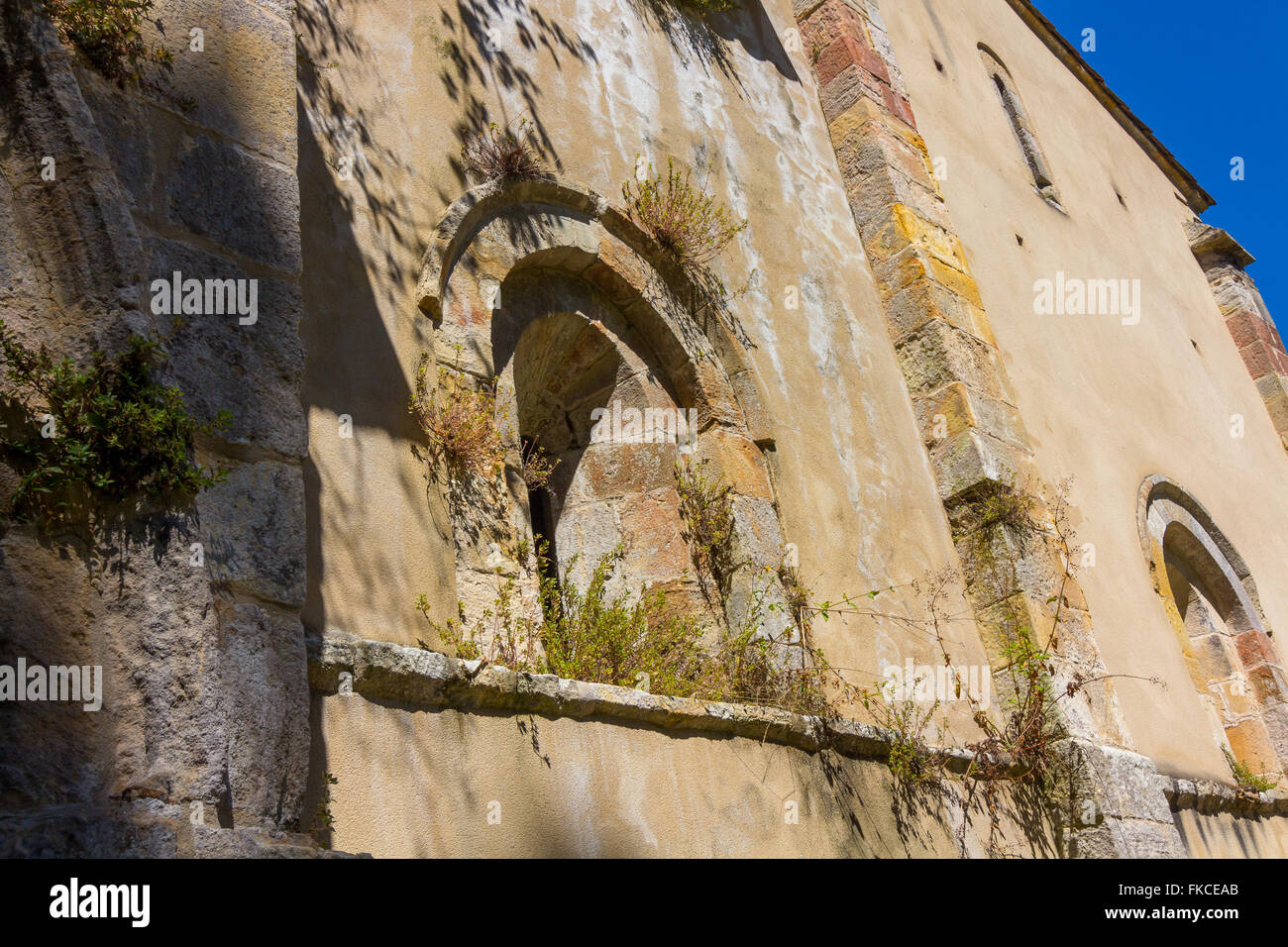 Aldea abandonada (San Antolin Bedon) España Foto de stock