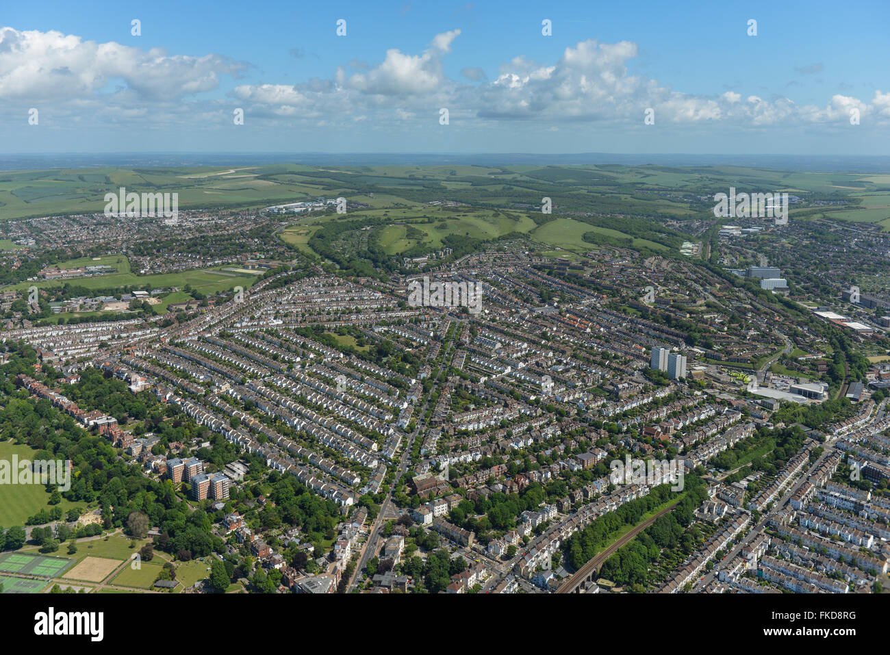 Vistas generales de la ciudad de East Sussex, Brighton y Hove Foto de stock