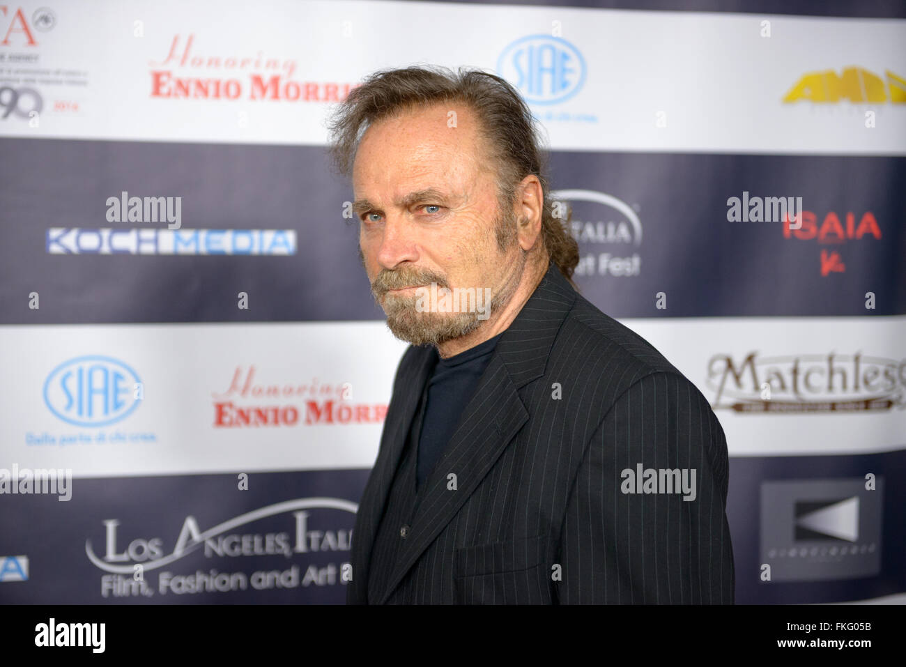 Febrero 22, 2016: El actor Franco Nero en el Festival de Cine Italiano de Los Ángeles. Foto de stock