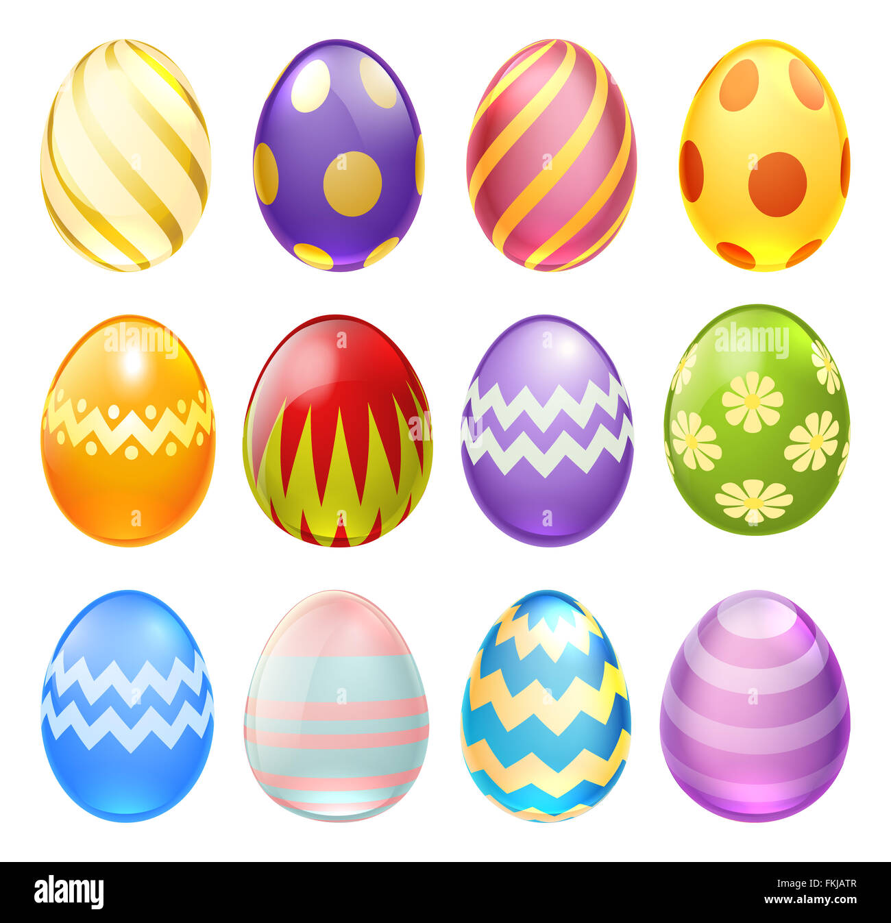 Una de dibujos animados de chocolate decorados coloridos Huevos de para su uso en diseños de Fotografía de stock - Alamy
