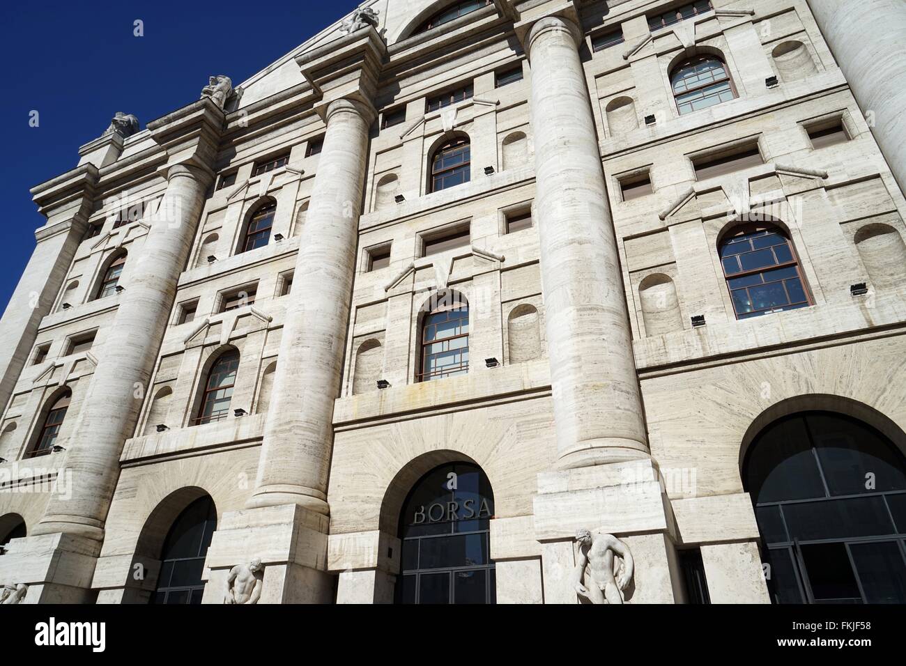 Italia: Italia la principal bolsa 'Borsa Italiana' en Milán. Foto de 03. De marzo de 2016. Foto de stock