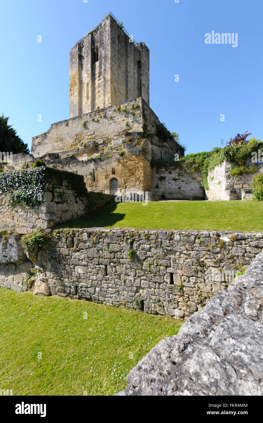 Chateau du Roi (Castillo del Rey), Saint-Emilion, Gironde, Aquitania, Francia Foto de stock