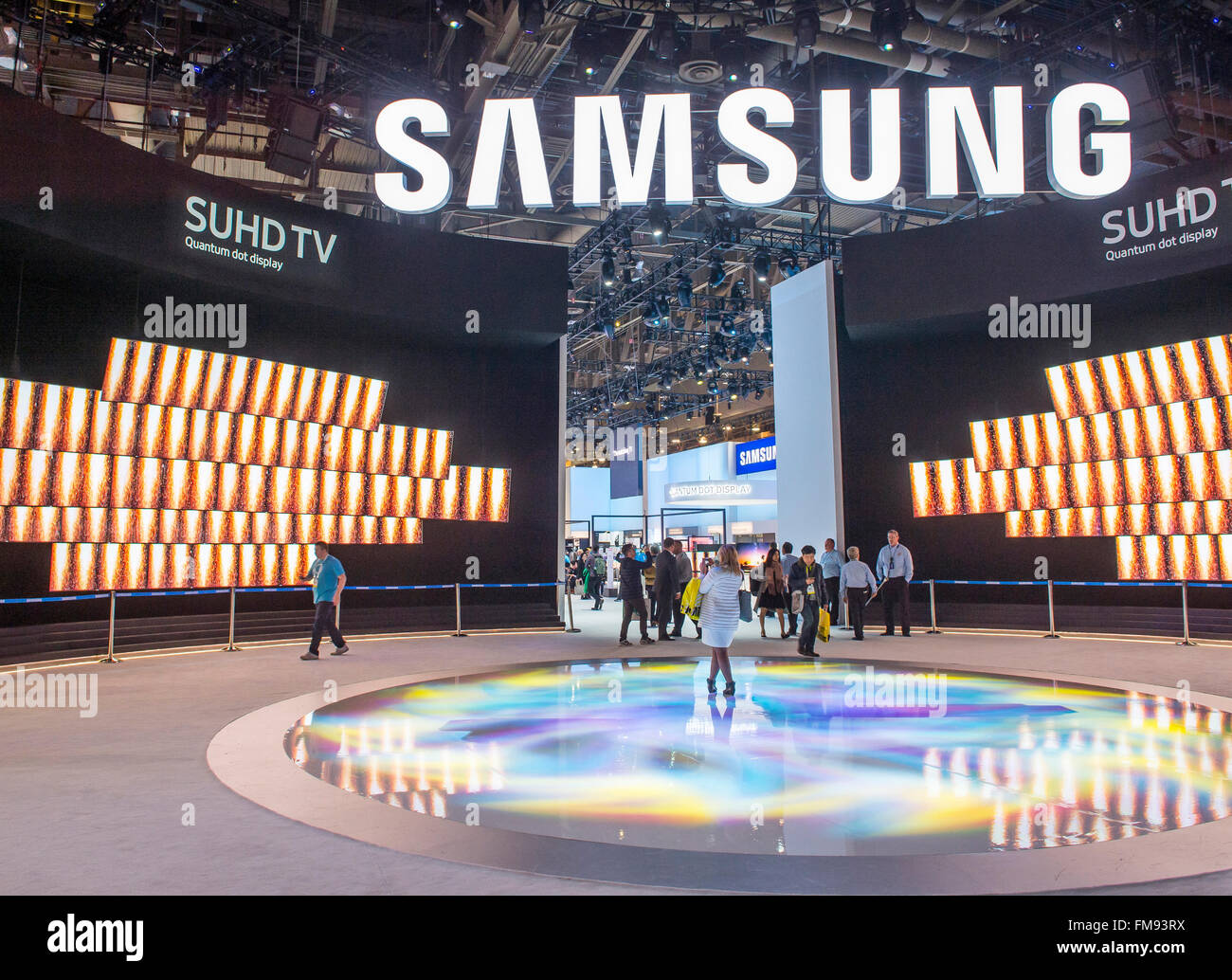 El stand de Samsung en el salón CES en Las Vegas Fotografía de stock - Alamy