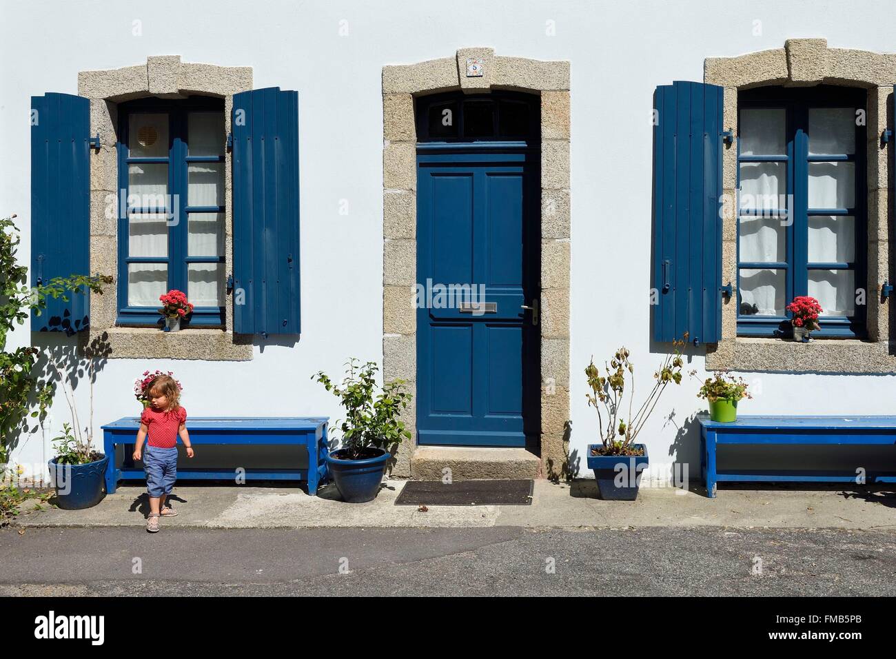 Francia, Finisterre, Concarneau, la Ville Close (ciudad amurallada) Foto de stock