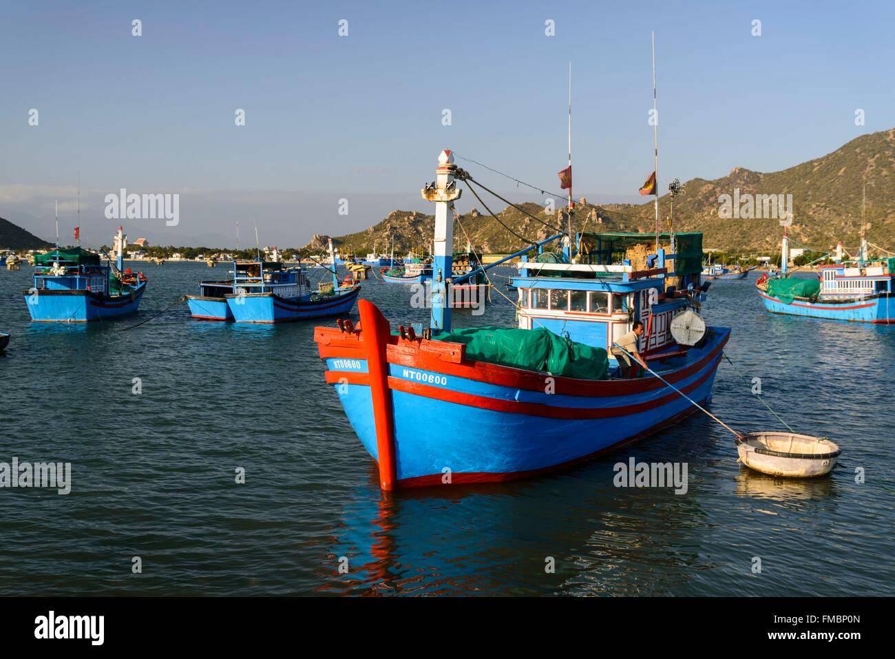 La provincia de Ninh Thuan, de Vietnam, Phan Rang, el puerto pesquero Foto de stock