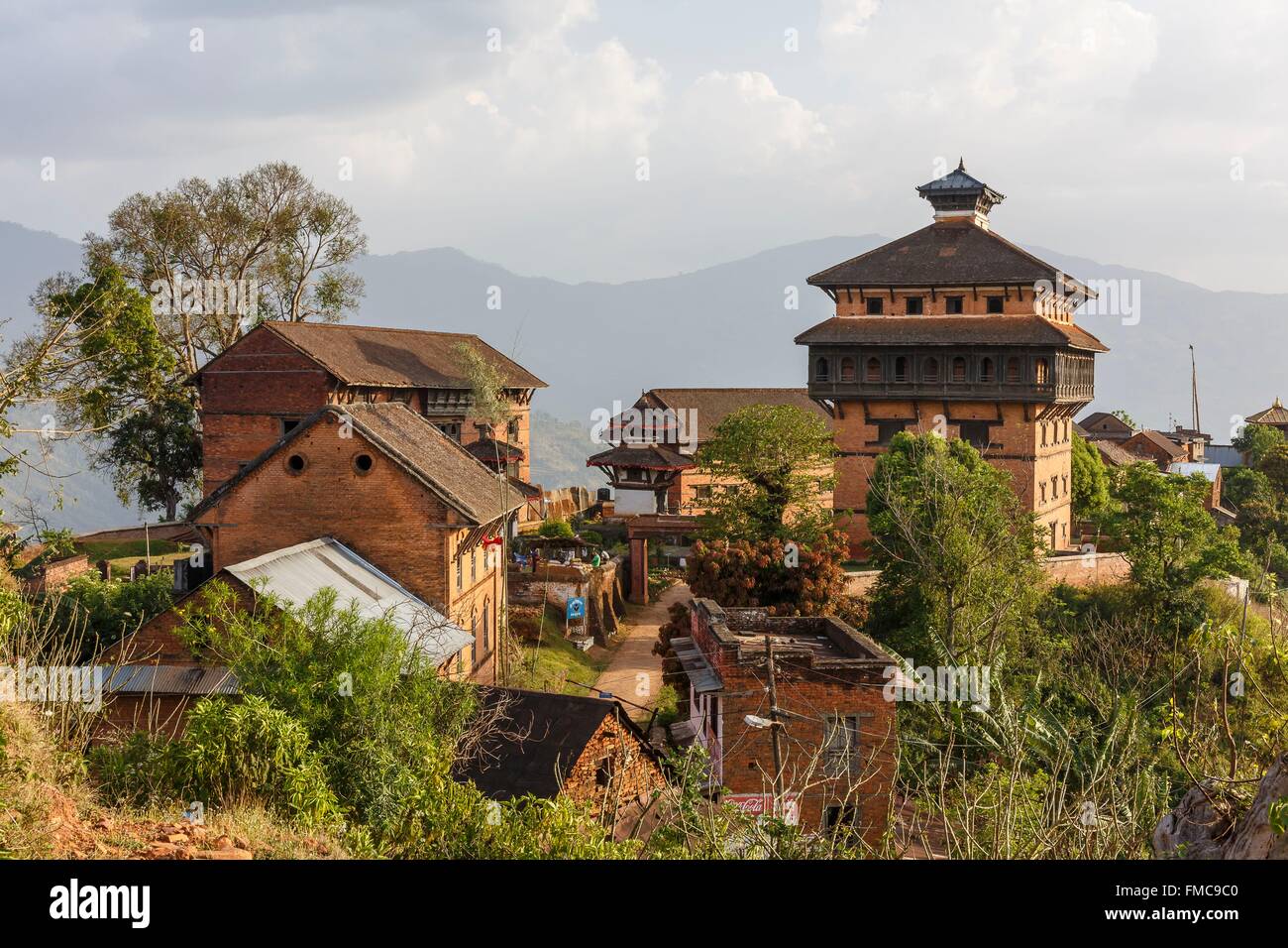 Nepal, zona de Bagmati, Nuwakot, Sat Tale Durbar (palacio de siete pisos) Foto de stock