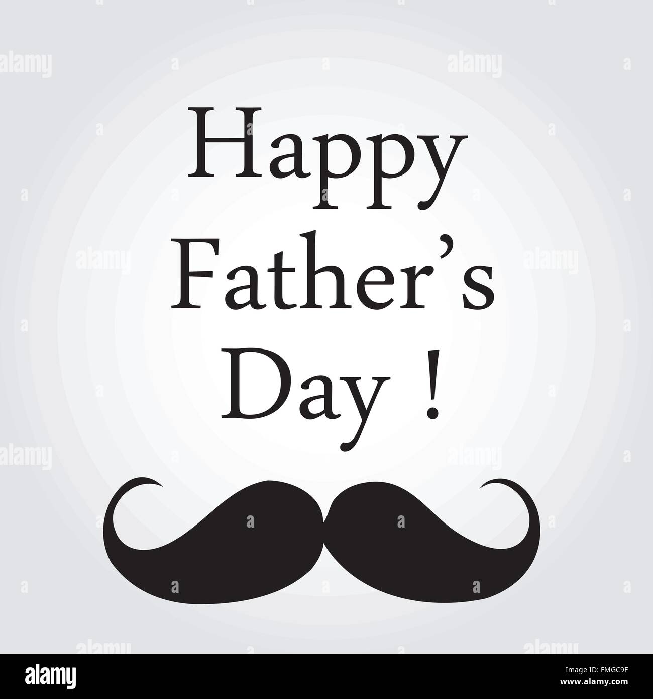 Feliz Día del padre postal con bigote Imagen Vector de stock - Alamy