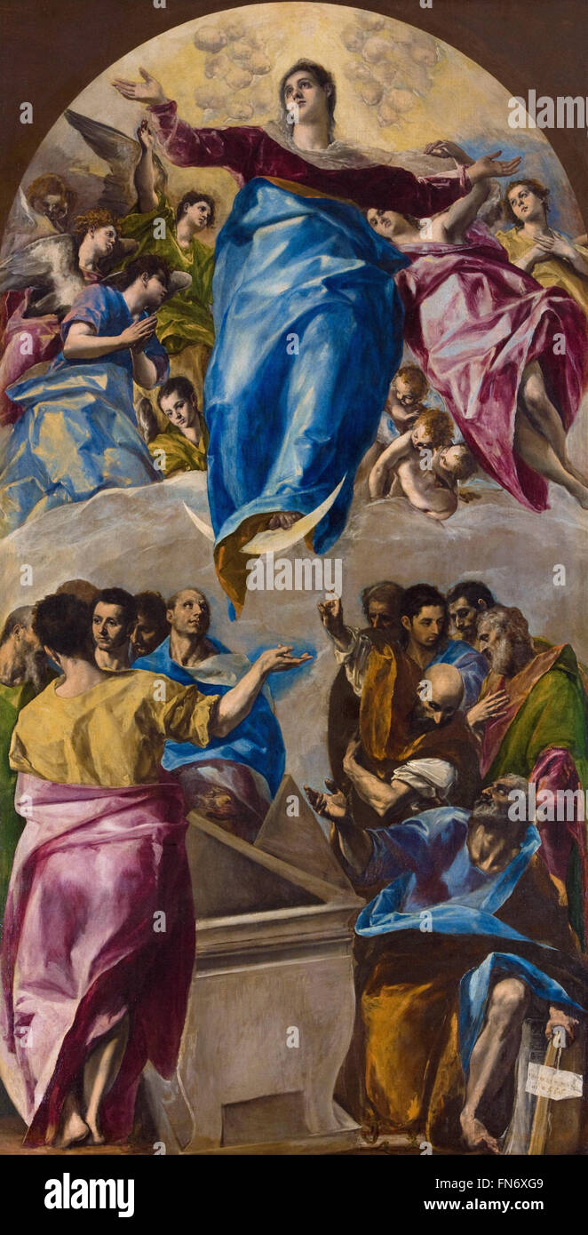 El Greco - La Asunción de la Virgen Foto de stock