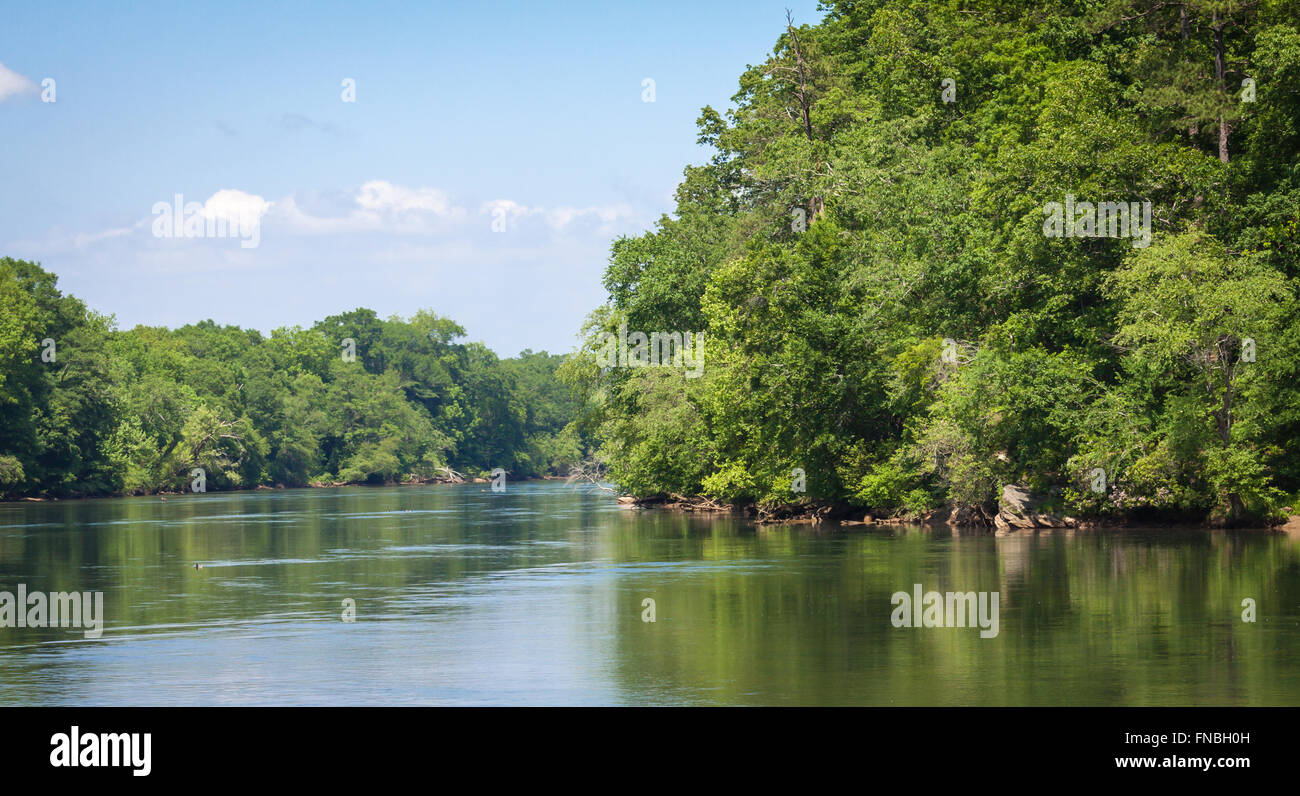 En la ribera del río Chattahoochee Foto de stock