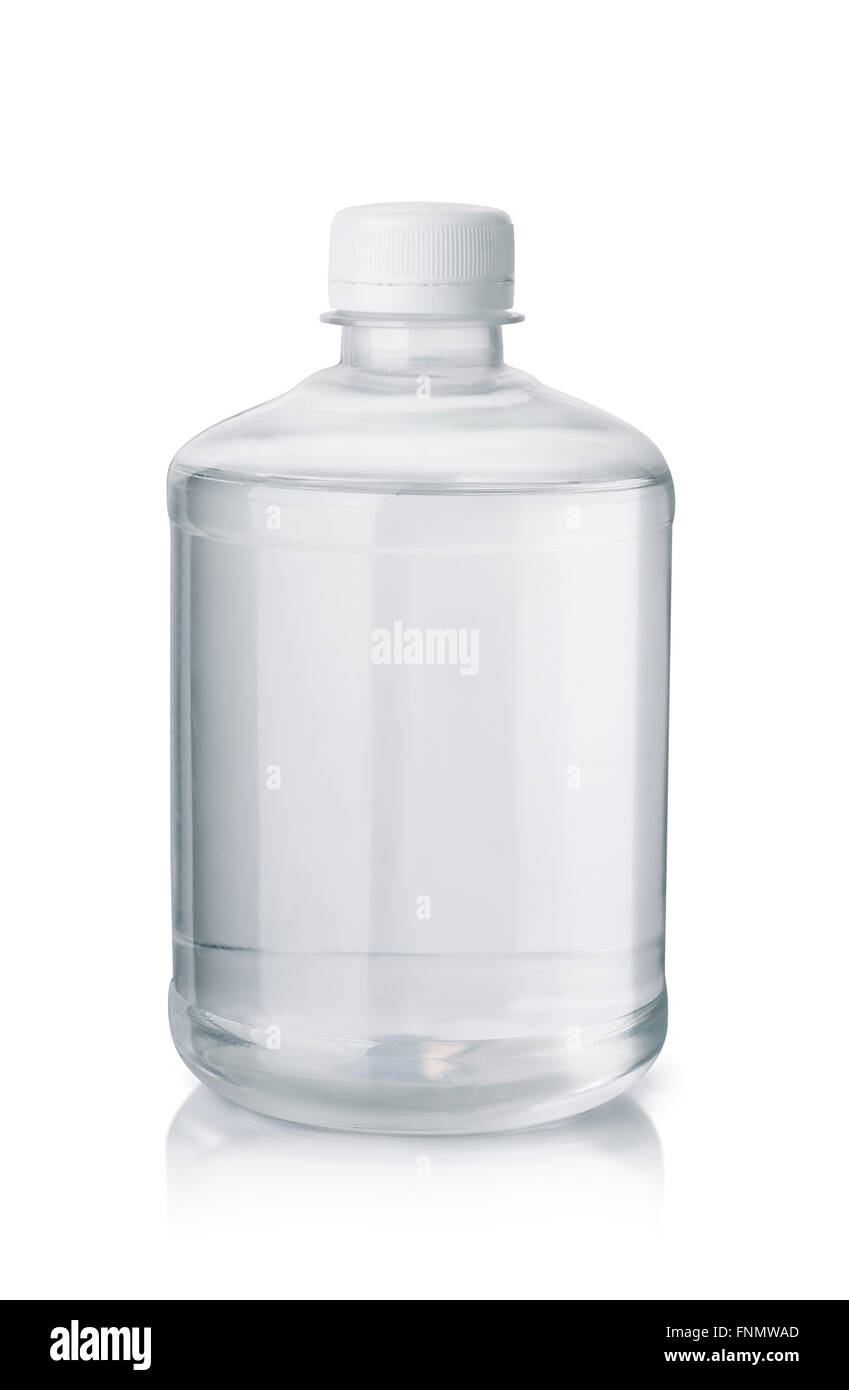 Botella de diluyente de pintura aislado en blanco Foto de stock