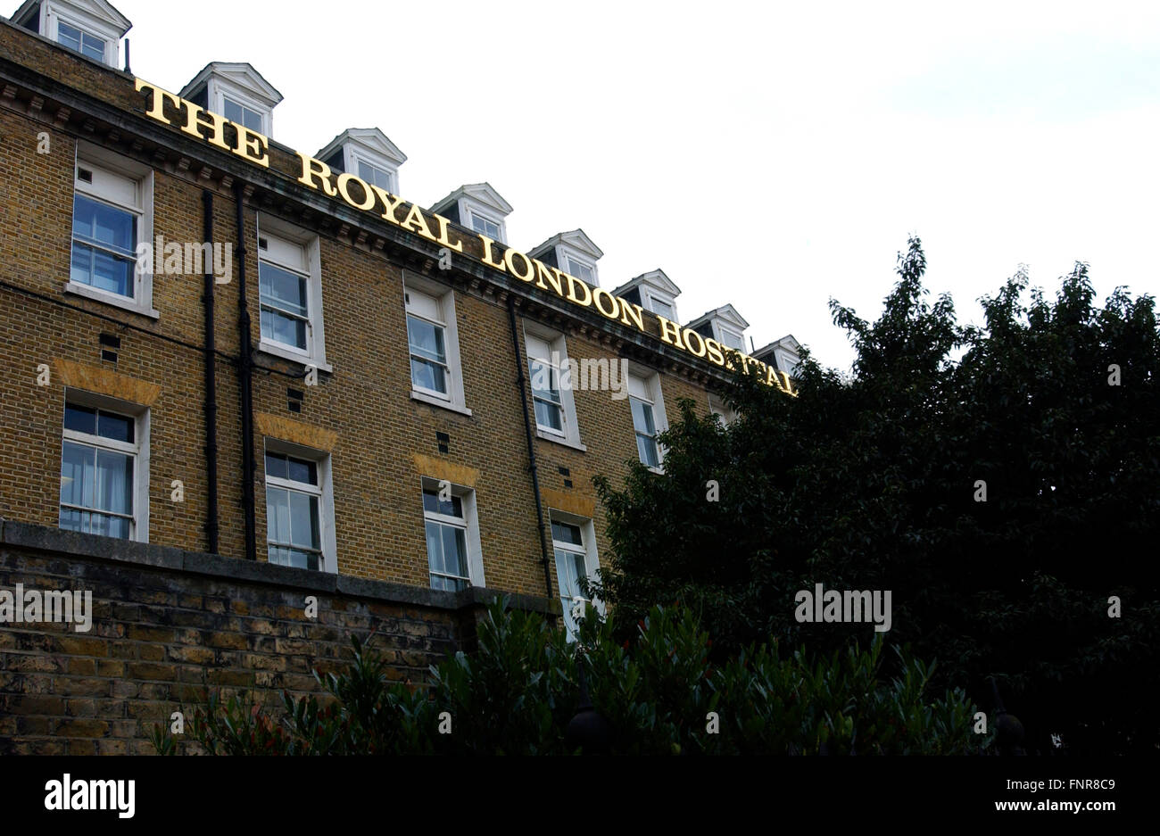 La entrada frontal del Royal Hospital de Londres Foto de stock