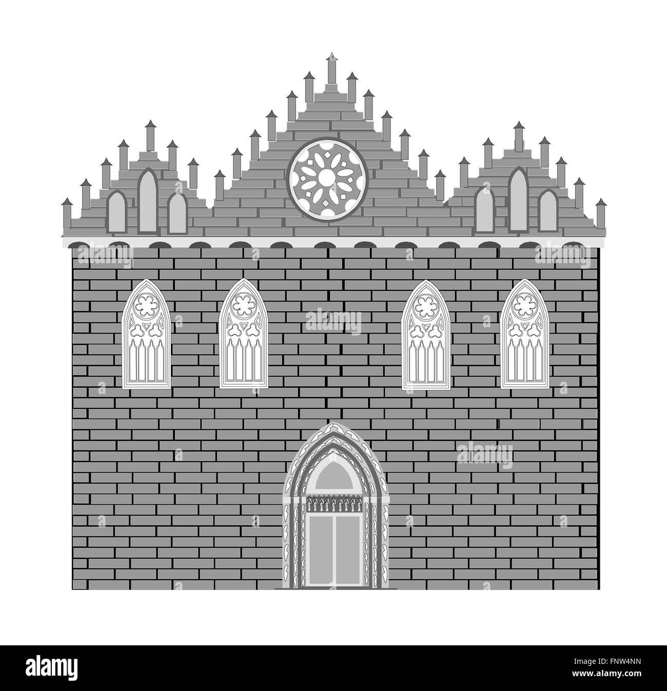 La arquitectura de estilo gótico Foto de stock