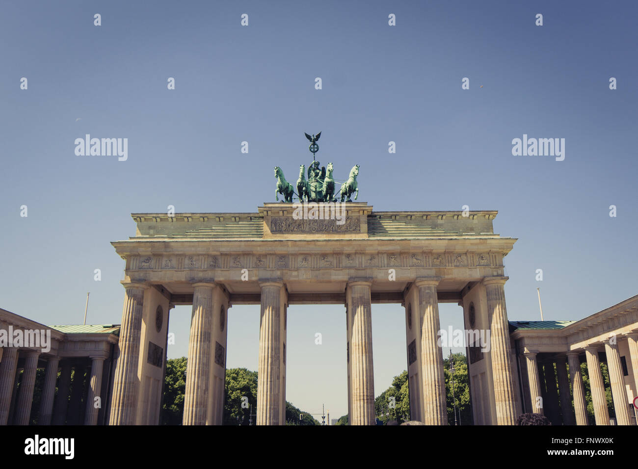 Puerta de Brandeburgo, Berlín, Alemania - El estilo de época Foto de stock