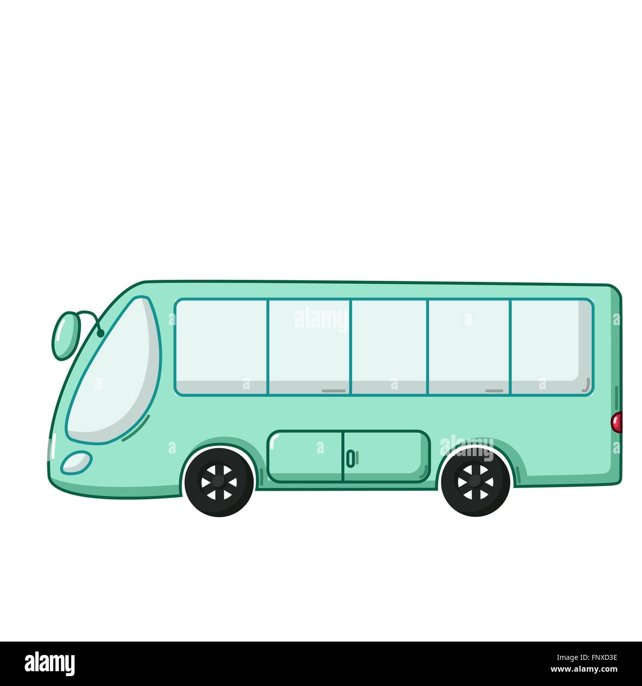 Icono de transporte urbano en el estilo de dibujos animados aislado sobre  fondo blanco. El autobús azul Imagen Vector de stock - Alamy