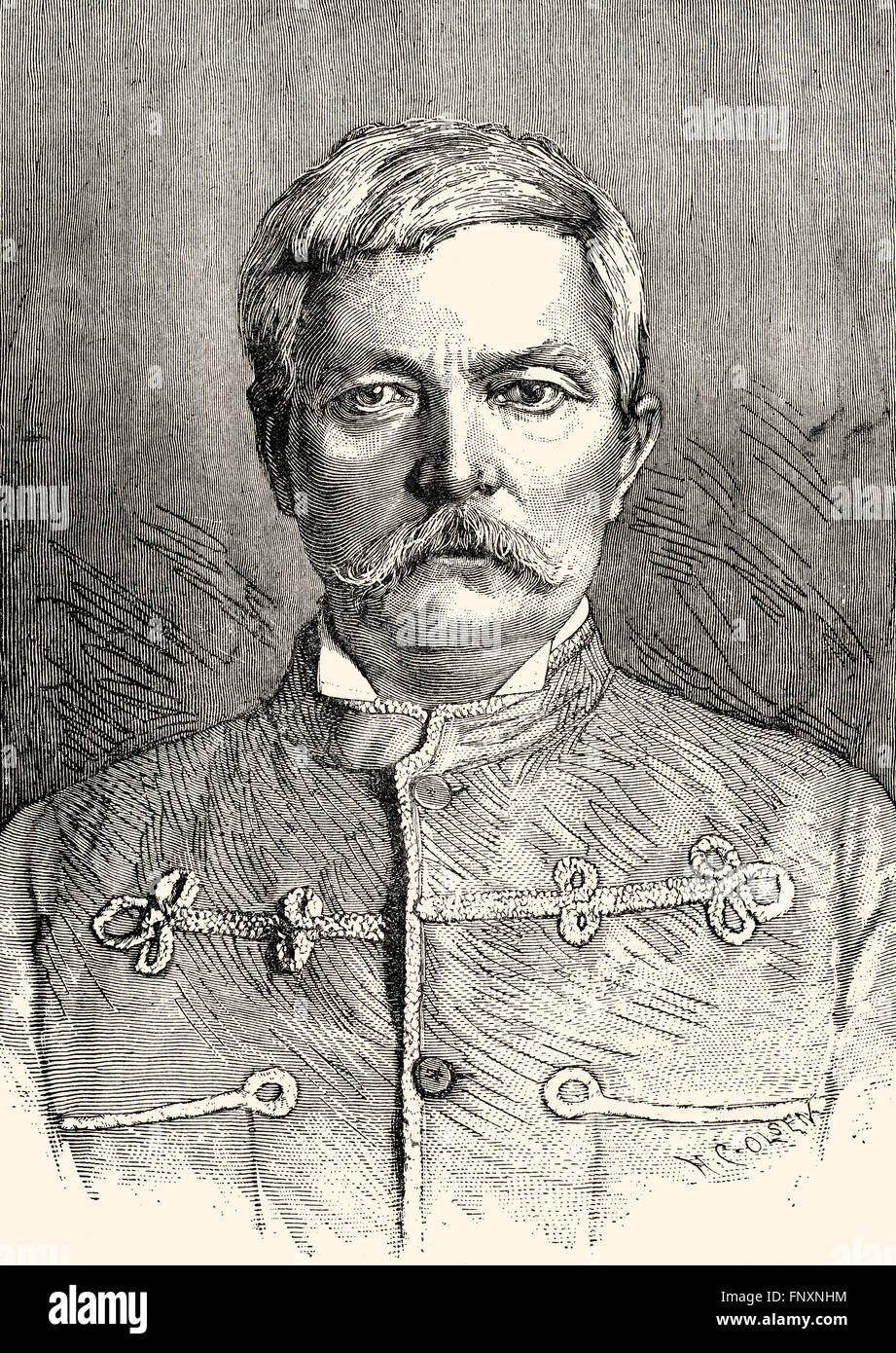 Sir Henry Morton Stanley, 1841-1904, un periodista y explorador galés, famoso por su descubrimiento de la fuente del Nilo Foto de stock