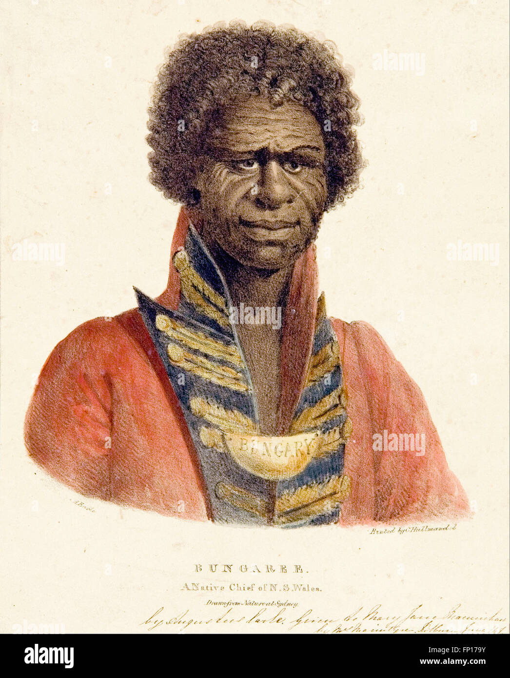 Augustus Earle - Bungaree un jefe nativo de N.S. Gales Foto de stock
