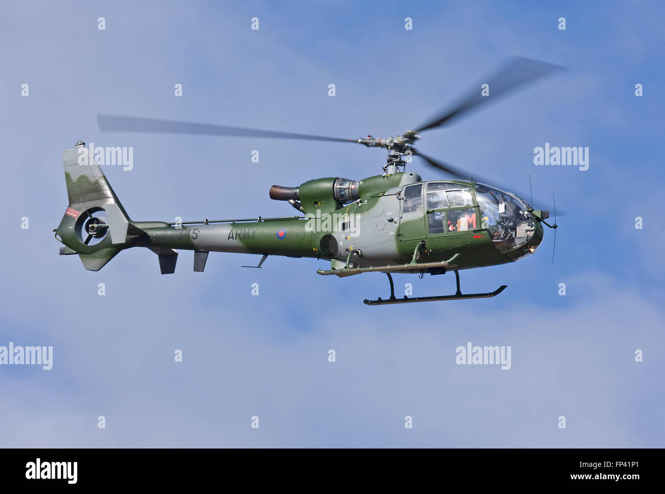 Army Air Corps helicóptero Gazelle XZ345/M Foto de stock