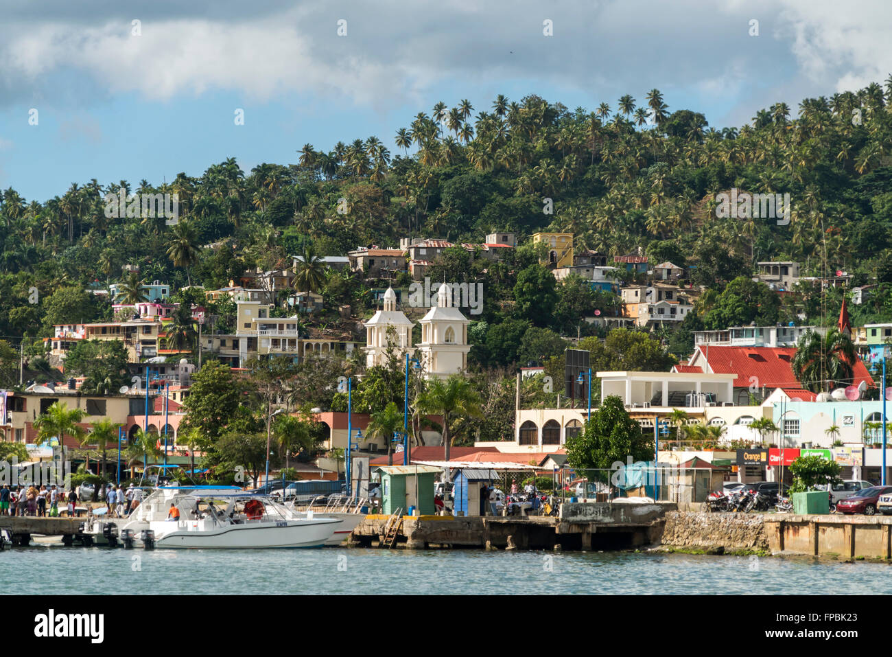 Ciudad y puerto de Samaná, República Dominicana, El Caribe, América, Foto de stock