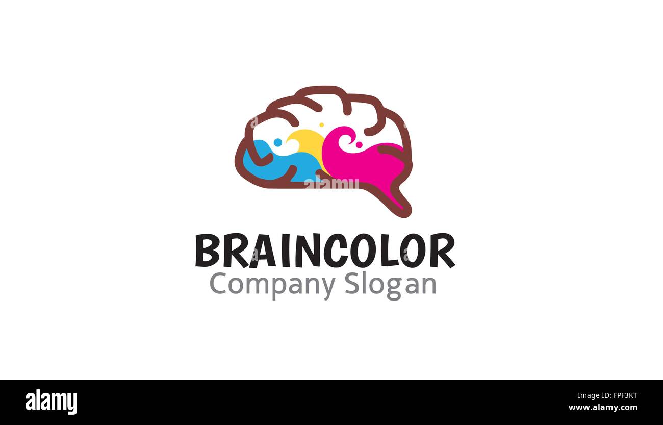 Color del cerebro Diseño Ilustración Ilustración del Vector