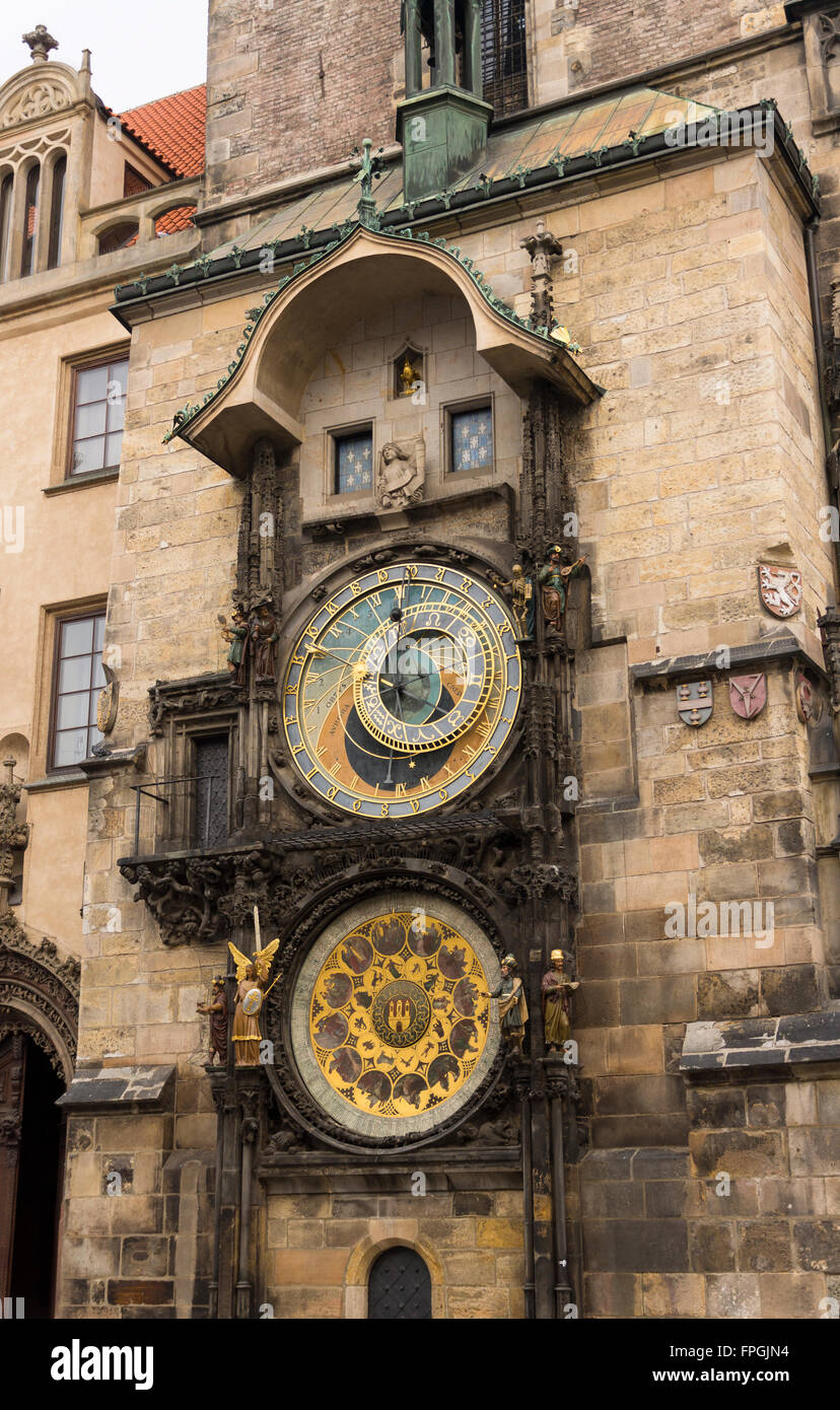 Reloj Astronómico de Praga Foto de stock