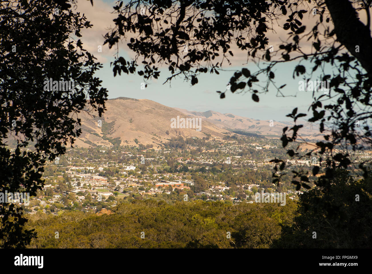 Vista de San Luis Obispo Mons Pico, San Luis Obispo, California Foto de stock