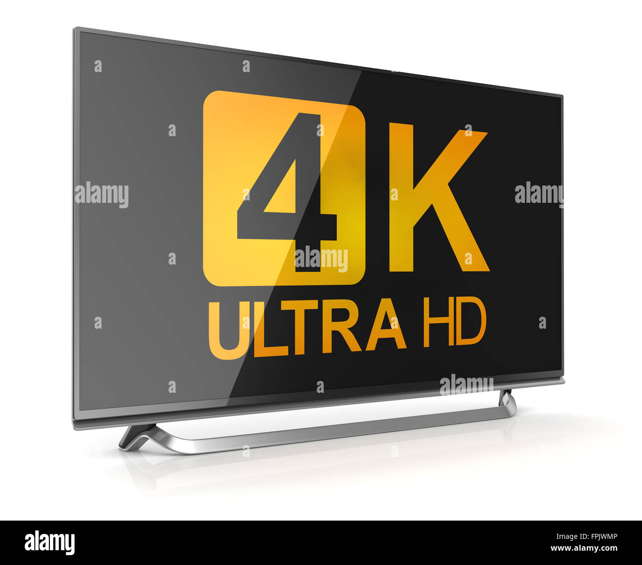 Ultra HD 4k tv , este es un equipo que genera y la imagen 3D presentada. Foto de stock