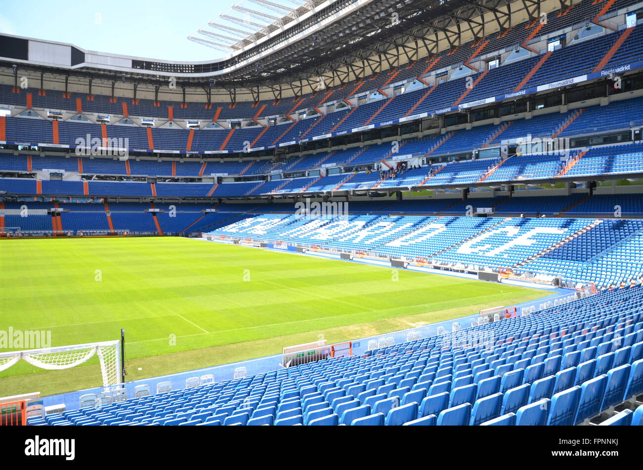 El Estadio Santiago Bernabeu del Real Madrid Foto de stock