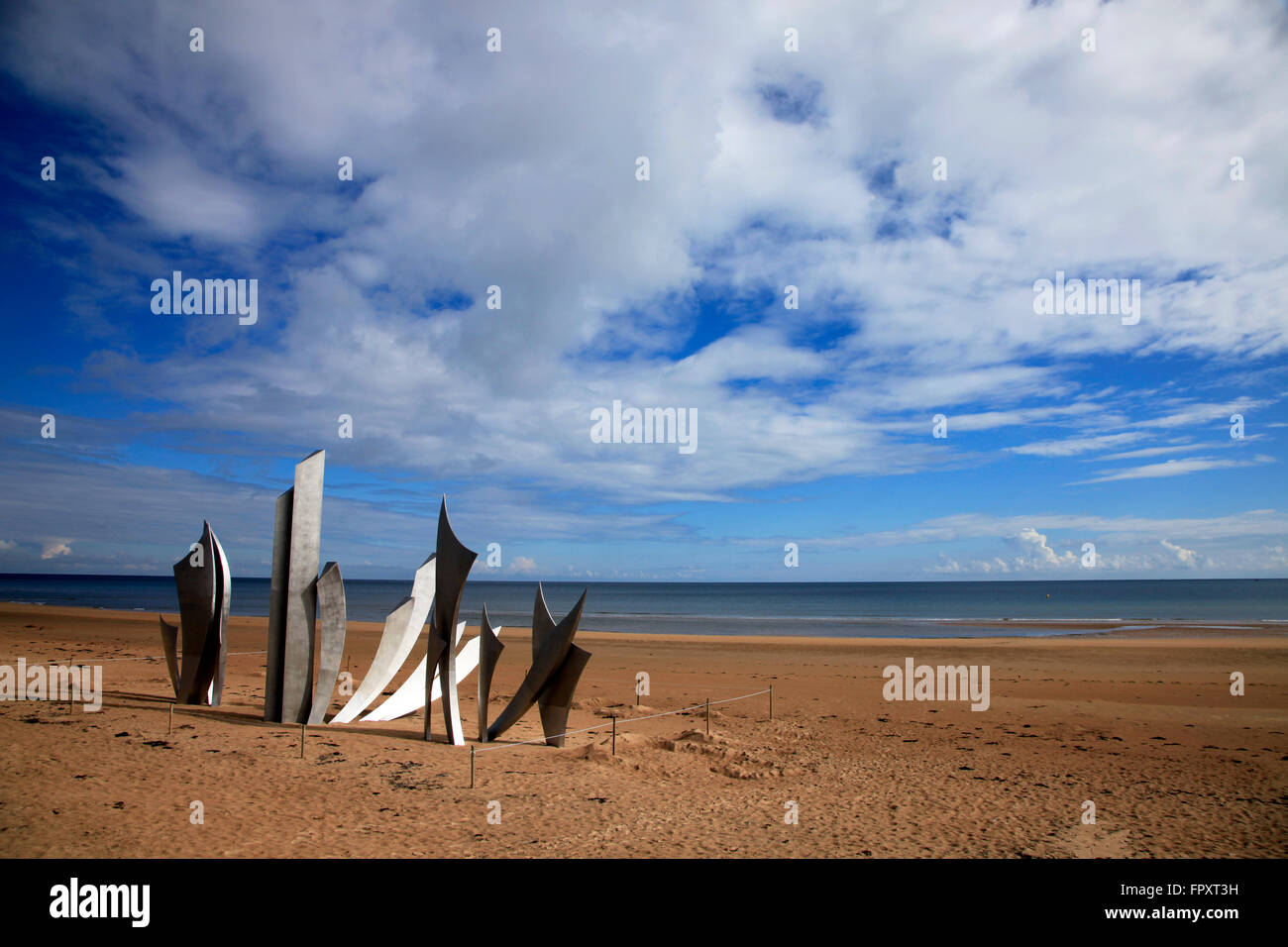 La playa de Omaha, Normandía, Francia Foto de stock