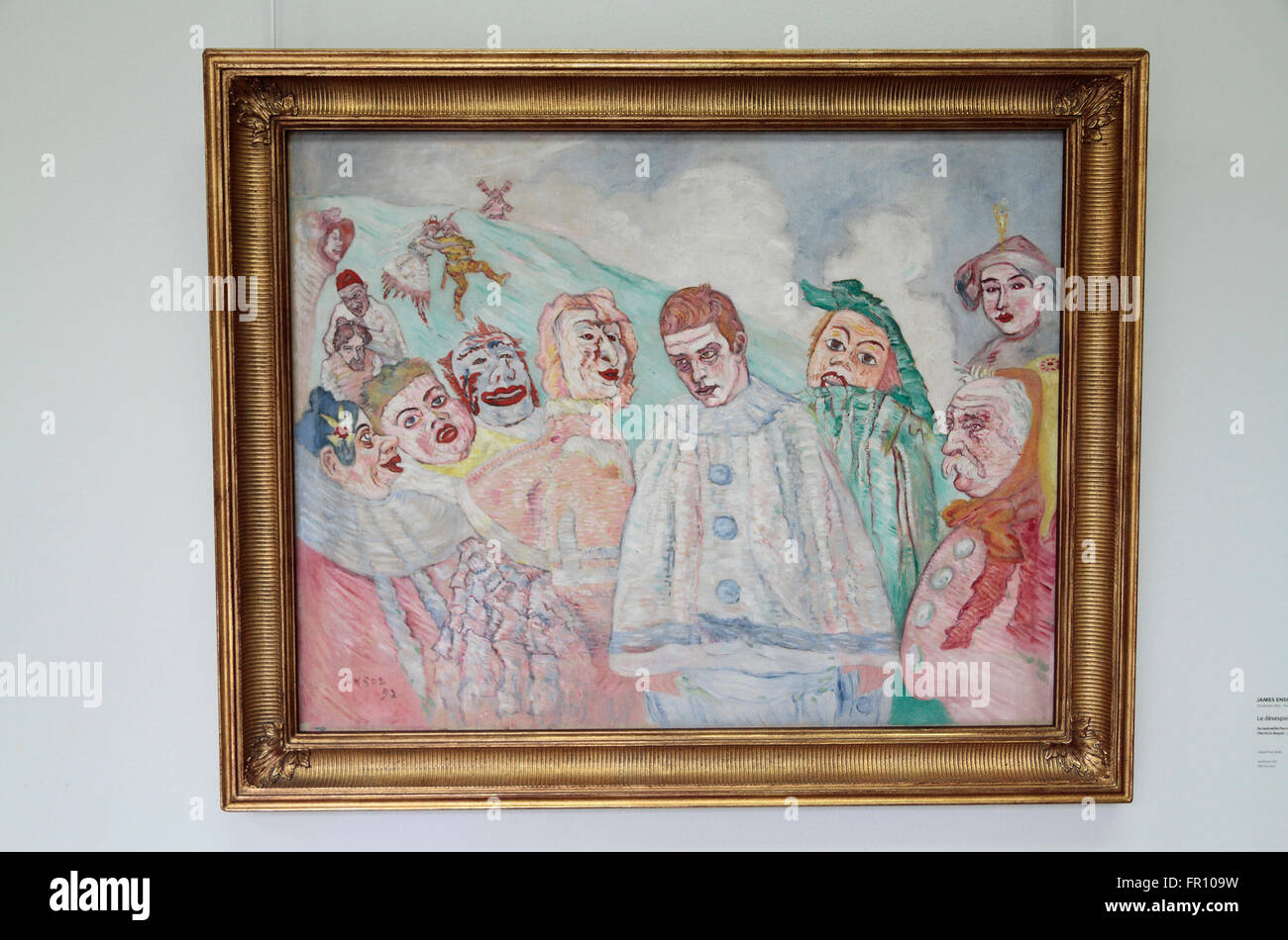 "Pierrot en desesperación" por James Ensor en el Museo Kröller-Müller, Otterlo, Países Bajos. Foto de stock