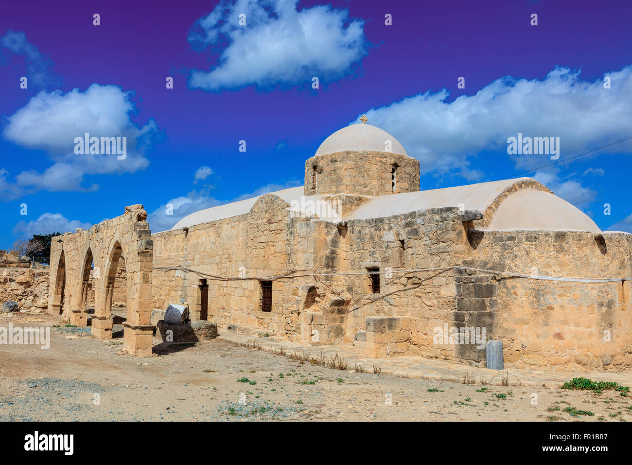 Antigua iglesia de Panagia Odigitria 'orientar' (la Virgen María) en Chipre. Foto de stock