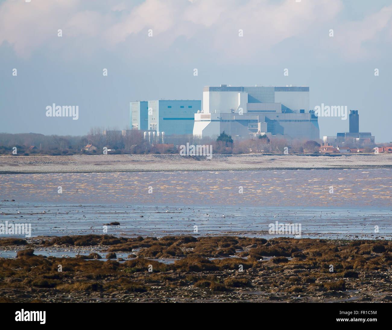 Somerset, Reino Unido - 28 de febrero de 2016: Hinkley Point Central Nuclear Somerset, Reino Unido. Sólo para uso editorial Foto de stock