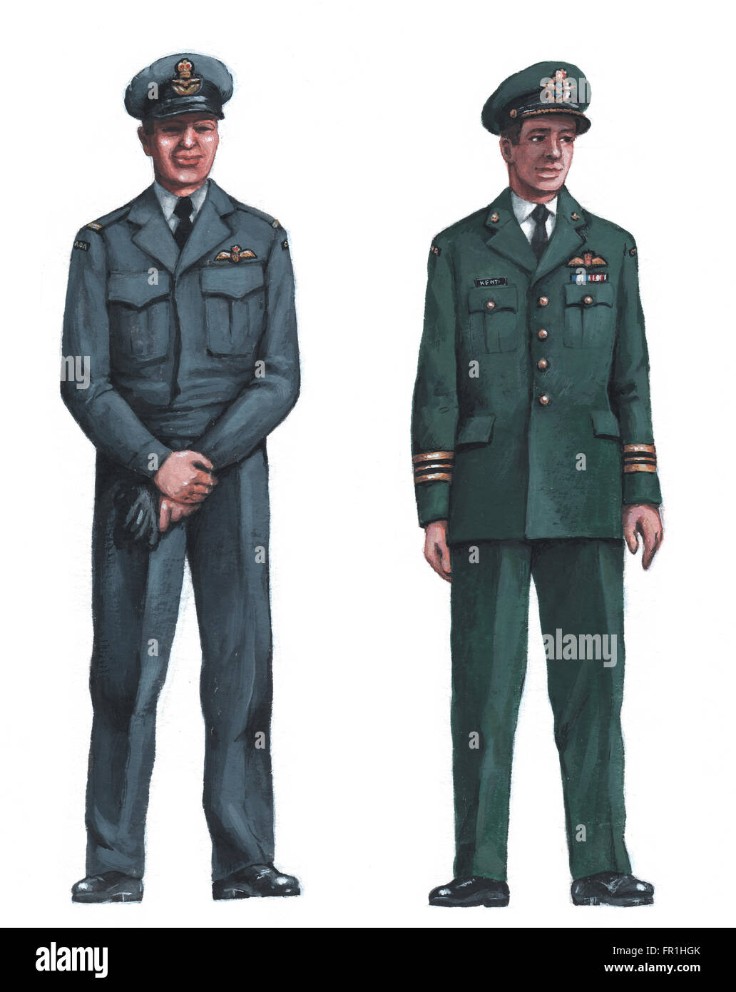 Ilustración de uniformes canadiense por Bohdan Wroblewski Foto de stock