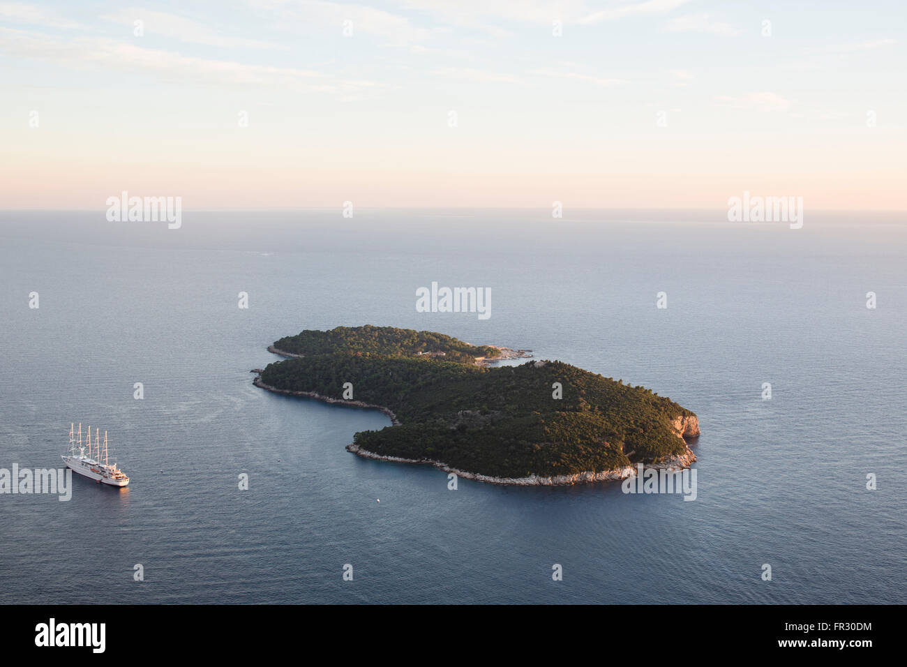 Lokrum Island justo fuera de Dubrovnik. Foto de stock