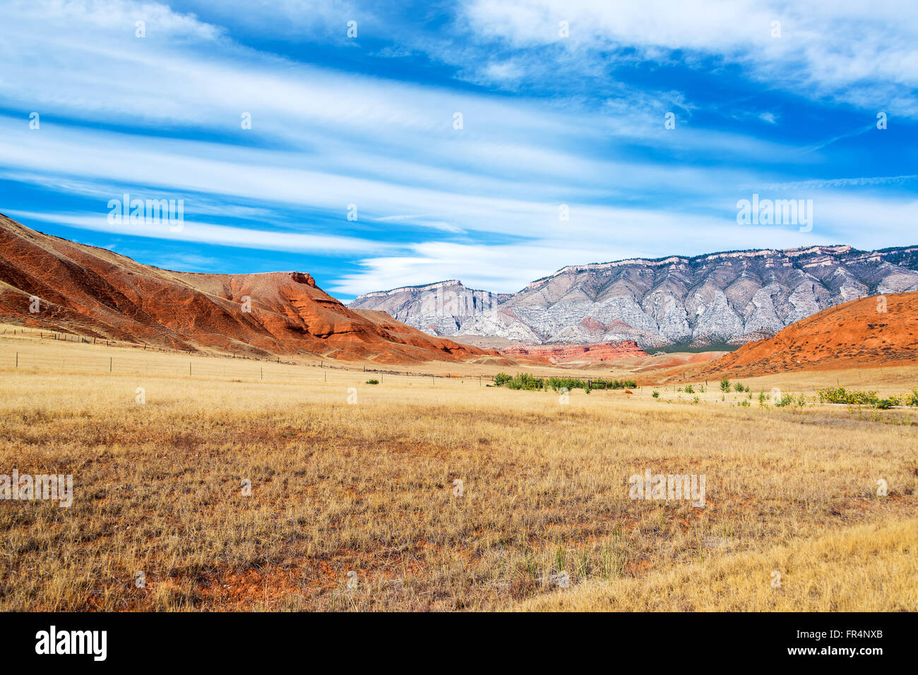 Impresionante paisaje fuera de Shell, Wyoming Foto de stock
