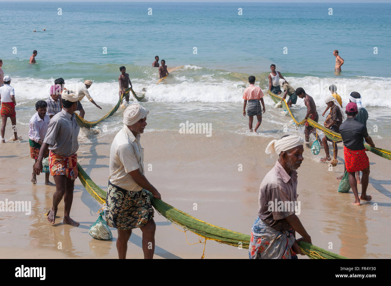 Sena-haul pesca de Kerala Foto de stock