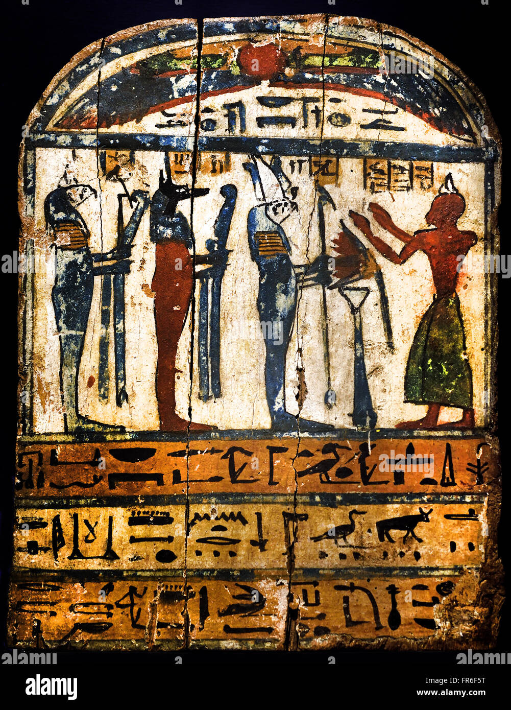 Estela Wenamun 1075 BC O 925 BC Tebas jeroglíficos egipcios Egipto Foto de stock