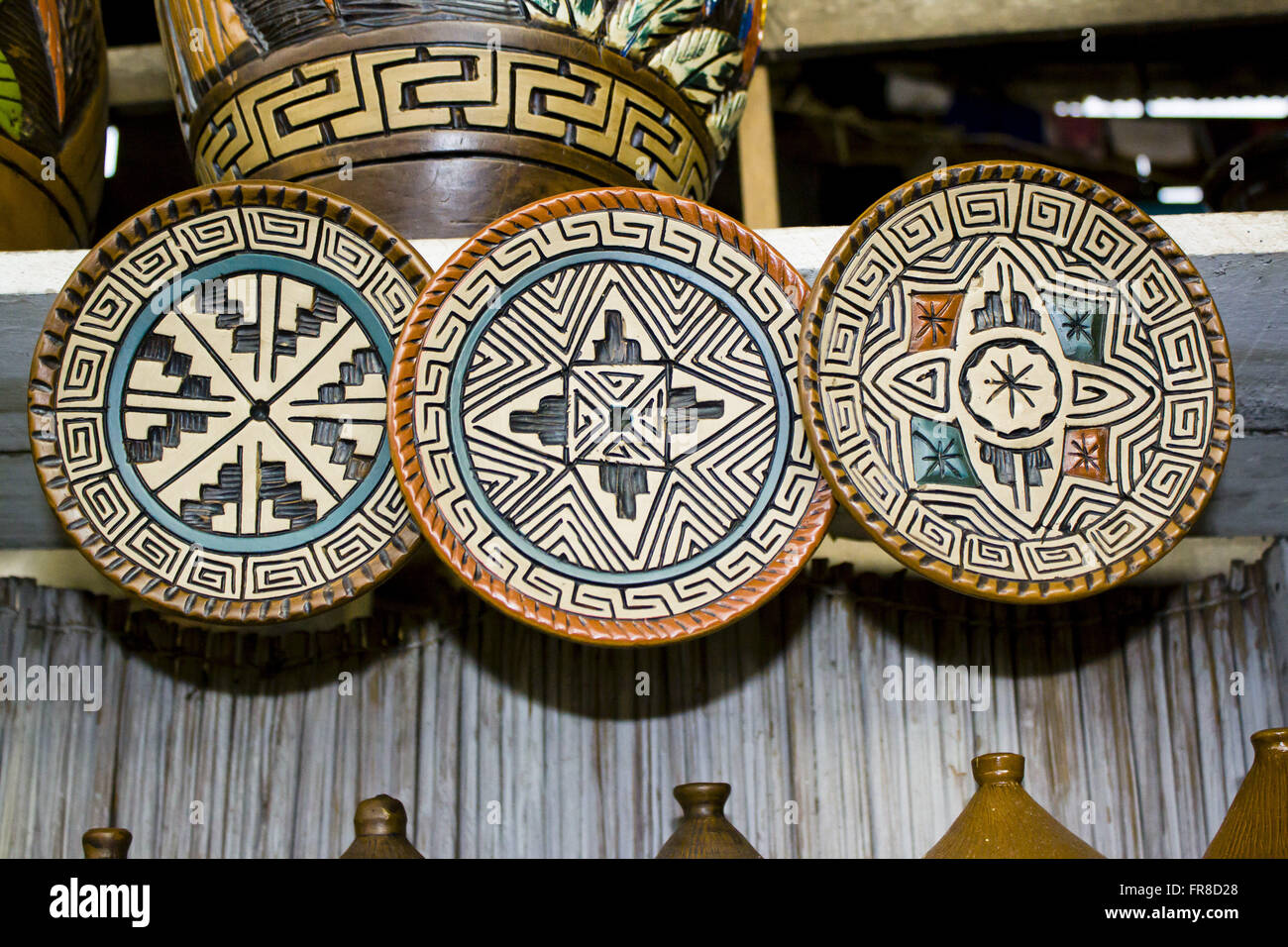 Ceramica marajoara, típica de la región amazónica Fotografía de stock