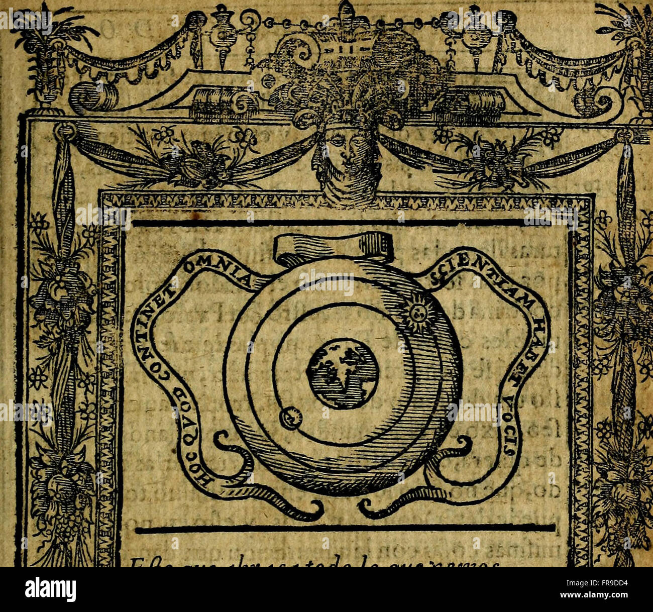Emblemas morales de Don Iuan de Horozco y Couarruuias Arcediano de Cuellar en la Santa Yglesia de Segouia. (1591) Foto de stock