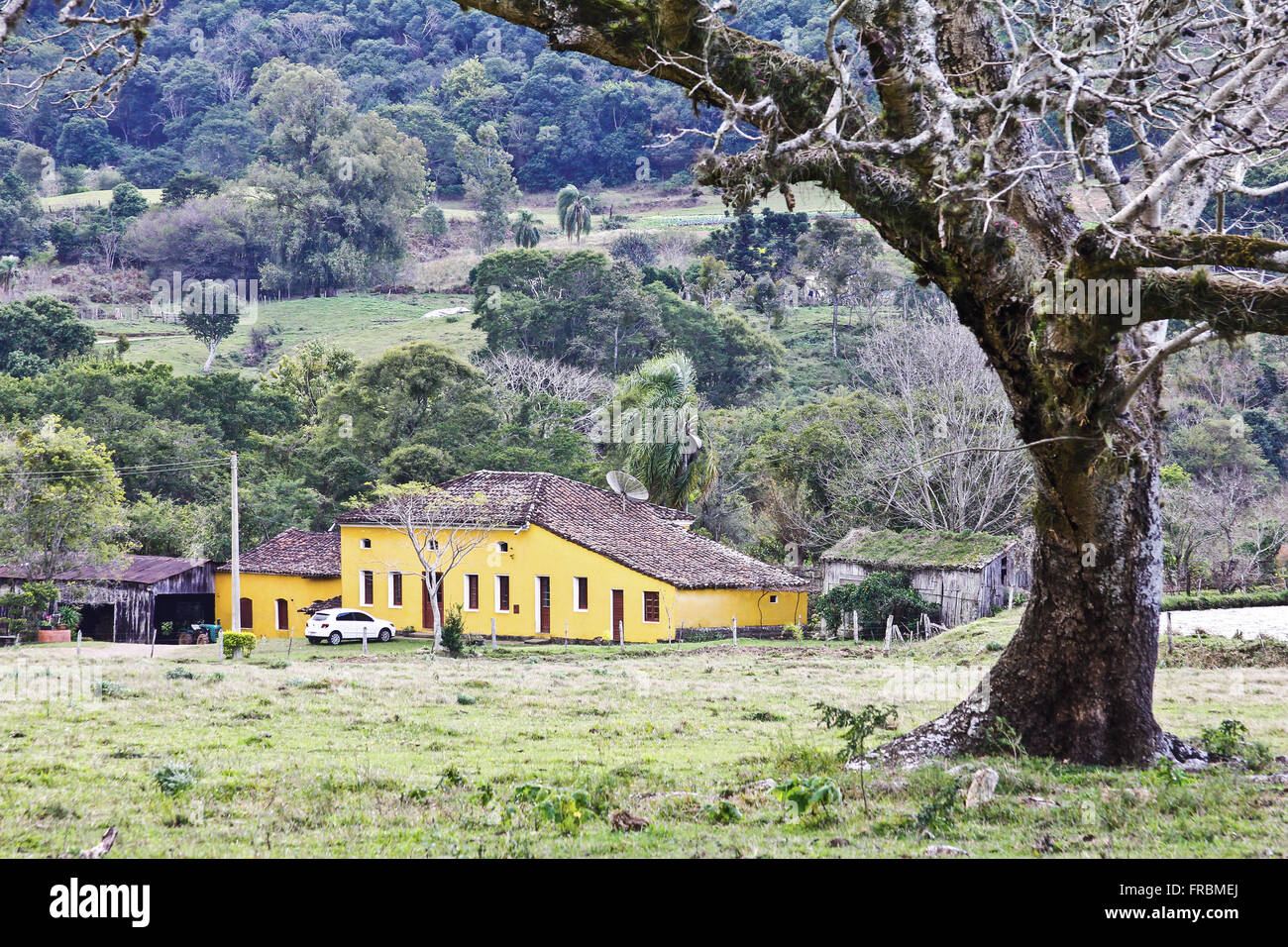 Casa en la zona rural de colonización italiana Foto de stock