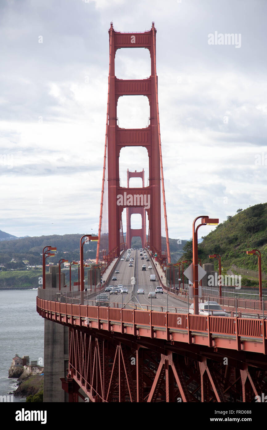 Vista desde el puente Golden Gate, Sausalito, California. Foto de stock