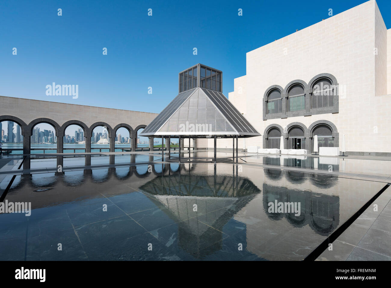 Vista del Museo de Arte Islámico en Doha (Qatar) Foto de stock