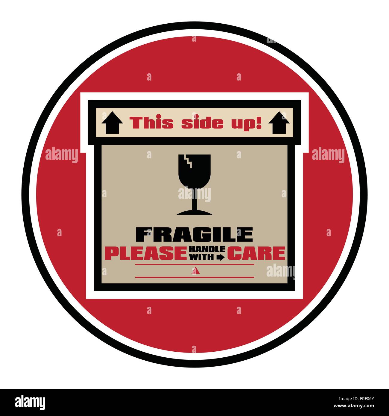 Frágiles HANDLE WITH CARE Vector de sello Imagen Vector de stock Alamy