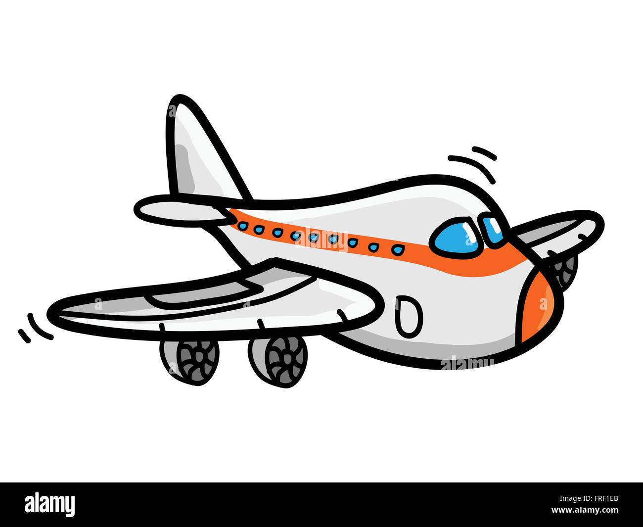 Ilustración de avión de dibujos animados Imagen Vector de stock - Alamy