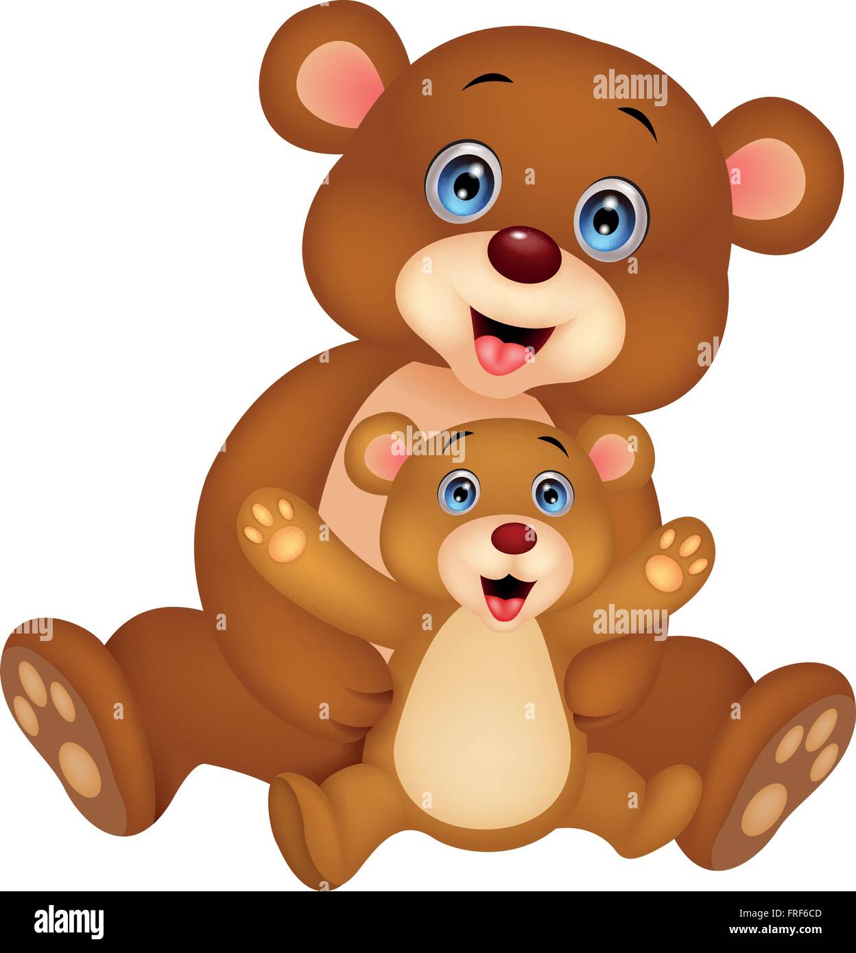 Madre Y Bebe Oso Cartoon Imagen Vector De Stock Alamy