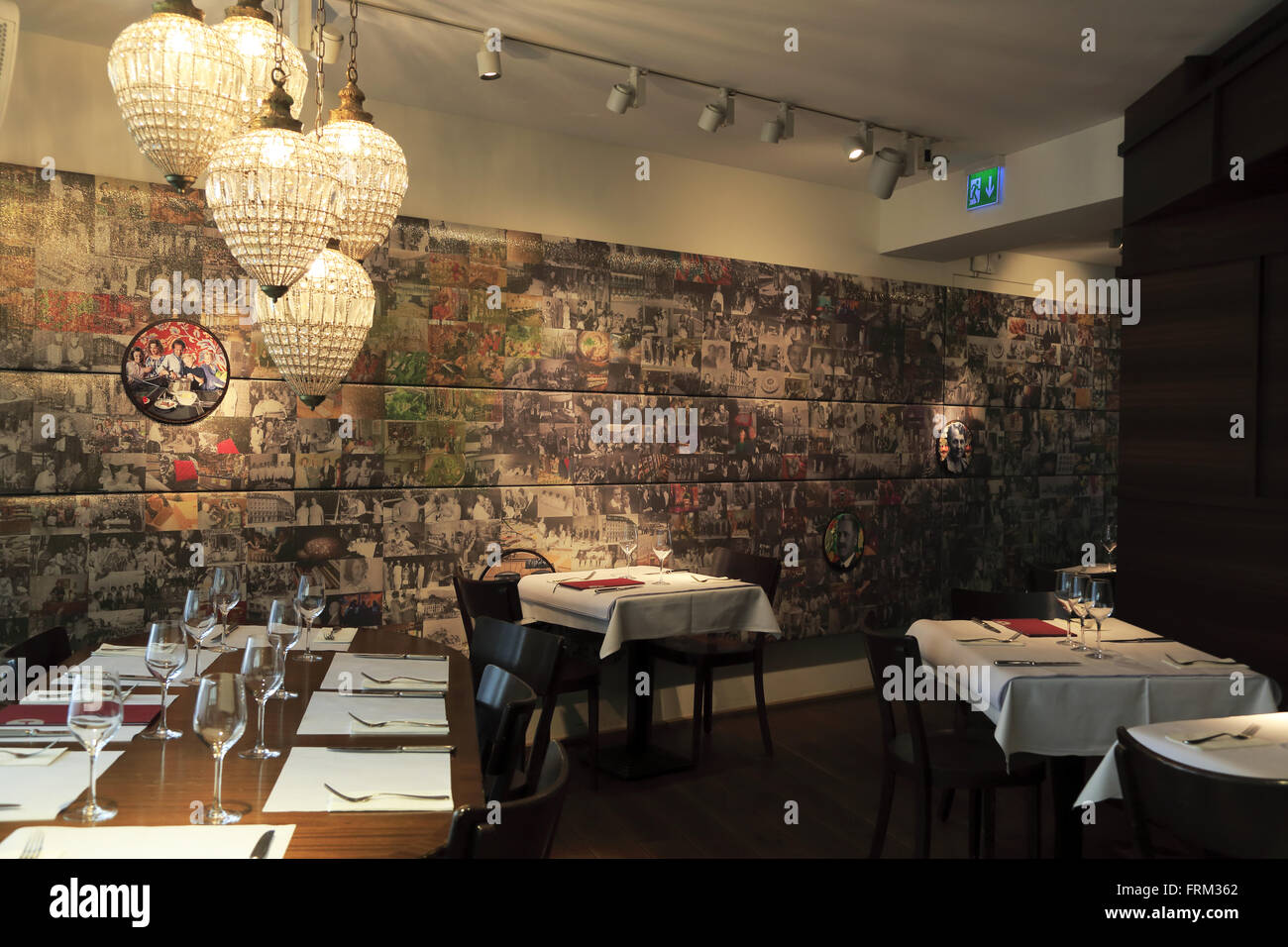 Comedor de Hiltl el mundo más antiguas continuamente abierto restaurante vegetariano en Zurich Suiza Foto de stock