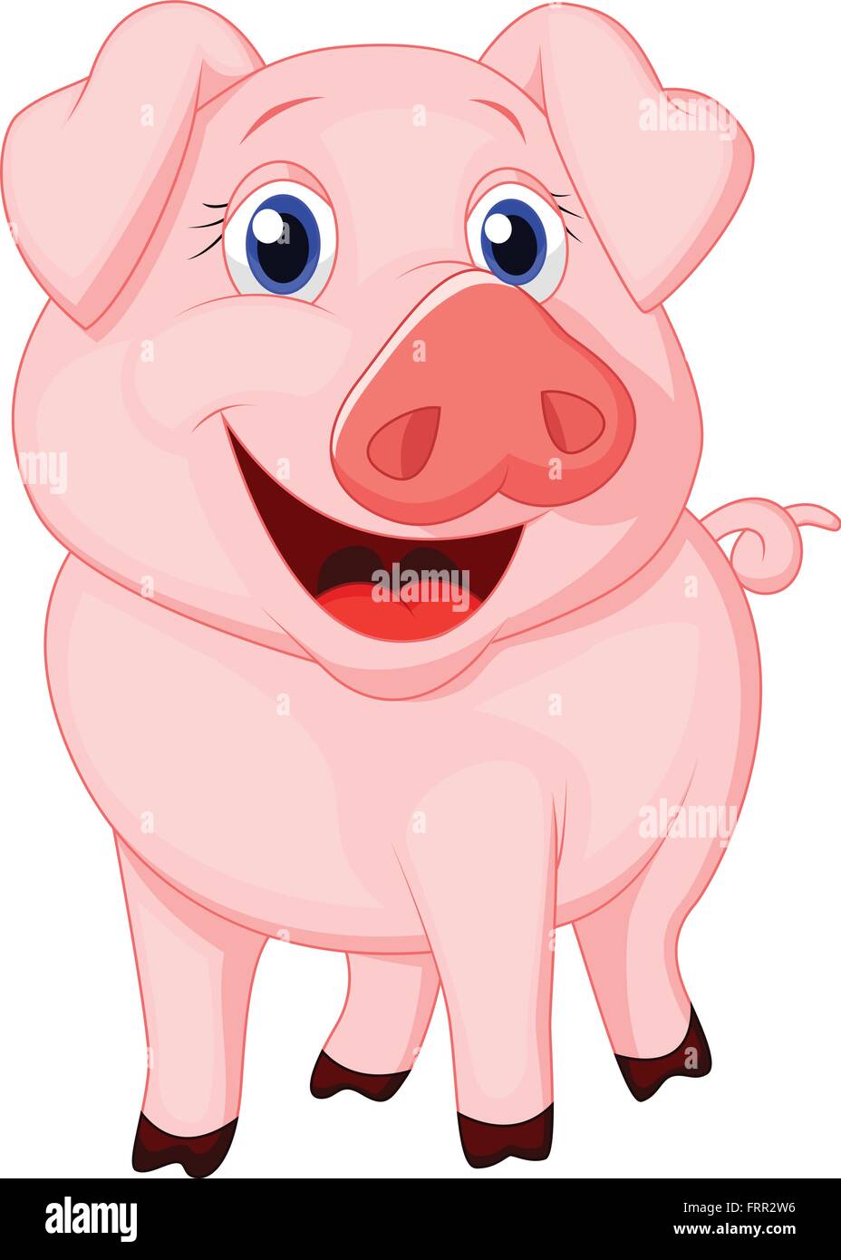 Cute dibujos animados de cerdo Imagen Vector de stock - Alamy