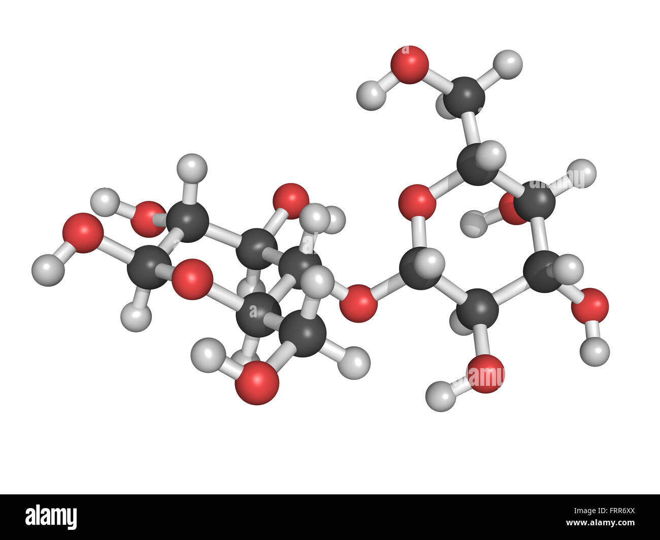 Estructura química de la lactosa, un azúcar de la leche molécula. La lactosa es el disacárido Estructura química de la lactosa, un azúcar de la leche molécula. La lactosa es el disacárido