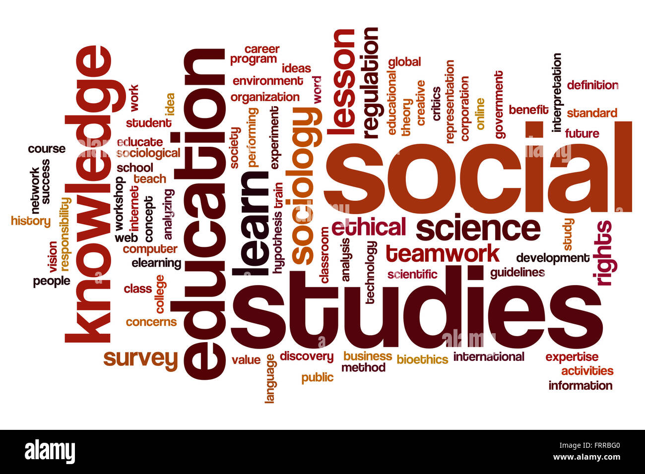 Social studies concept word cloud fotografías e imágenes de alta