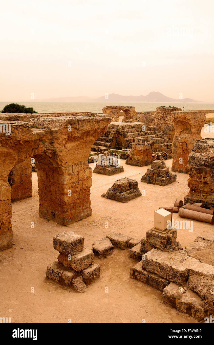 Túnez, Sitio Arqueológico de Cartago Foto de stock